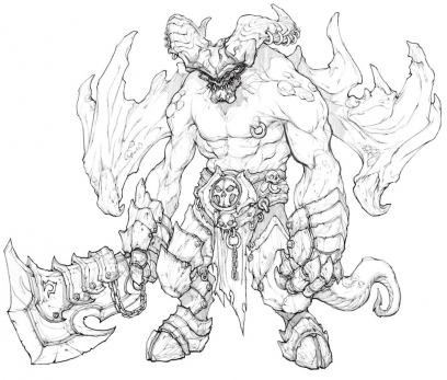 Concept art of Monster Sketch from Darksiders 2