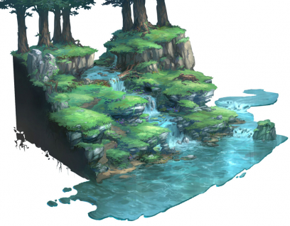 Concept art of Cascading Stream from Darksiders 2