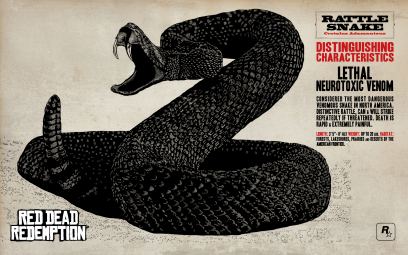 Wallpaper with concept art of Rattle Snake from Red Dead Redemption