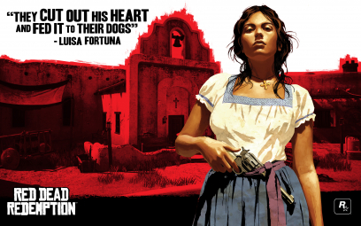 Wallpaper with concept art of Luisa from Red Dead Redemption