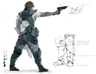 Jim Raynor concept art from Starcraft II