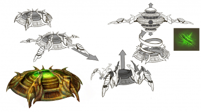 Unknown Protoss Tech concept art from Starcraft II