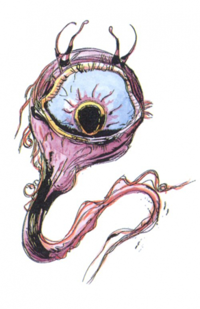 Parasite concept art from Final Fantasy II by Yoshitaka Amano