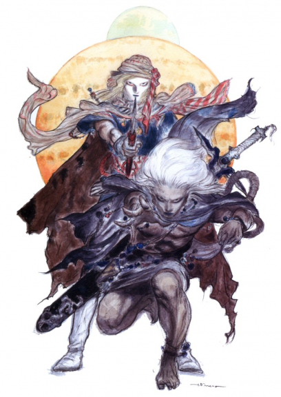 The After Years concept art from Final Fantasy IV by Yoshitaka Amano