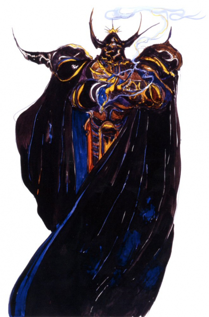 Golbez concept art from Final Fantasy IV by Yoshitaka Amano