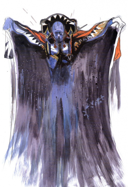 Zemus concept art from Final Fantasy IV by Yoshitaka Amano