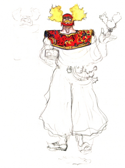 Character concept art from Final Fantasy VI by Yoshitaka Amano