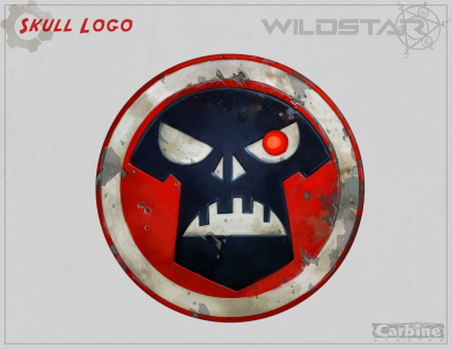 Skull Logo concept art from WildStar