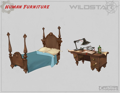Human Furniture concept art from WildStar