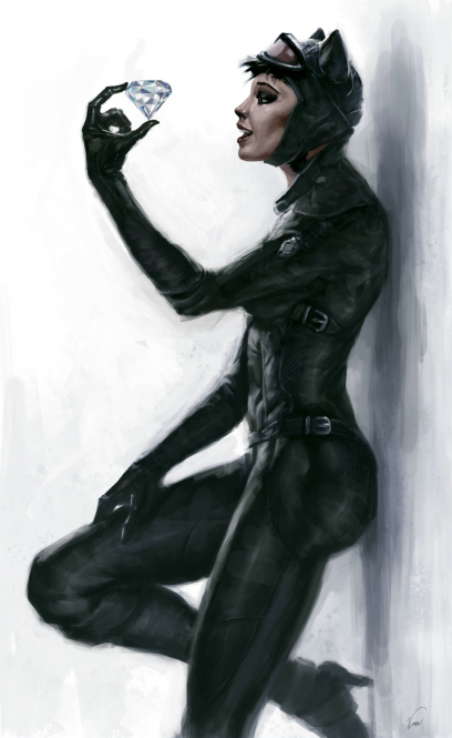 Catwoman Concept art from Batman: Arkham City