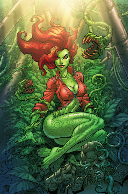 Poison Ivy Colored comic art from Batman: Arkham City