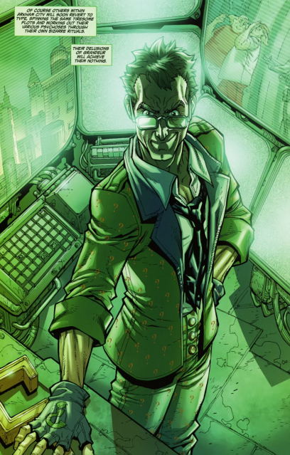 Riddler comic art from Batman: Arkham City