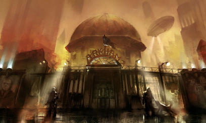 Arkham Asylum concept art from Batman: Arkham City