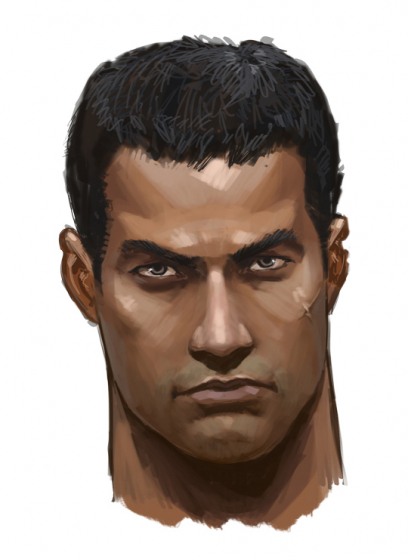 Carter Portrait concept art from Halo:Reach by Isaac Hannaford
