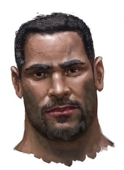 Jorge Portrait concept art from Halo:Reach by Isaac Hannaford