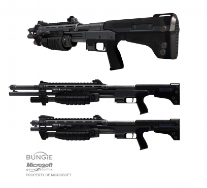 M45 Tactical Shotgun concept art from Halo:Reach by Isaac Hannaford