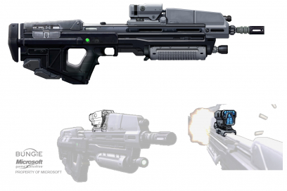 MA37 Assault Rifle concept art from Halo:Reach by Isaac Hannaford