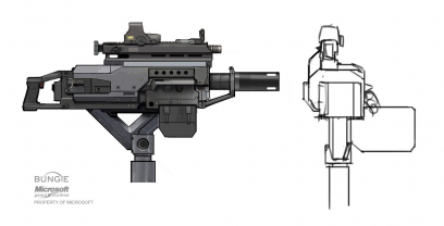 Falcon Grenade Launcher concept art from Halo:Reach by Isaac Hannaford