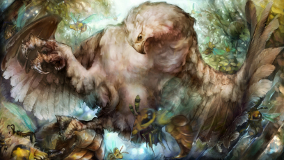 Honey Buzzard's Eaters of Waps concept art from Dragon's Crown