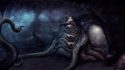 Broodmother concept art from Dragon Age: Origins