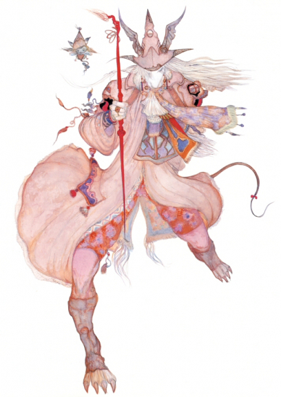 Freya concept art from Final Fantasy IX by Yoshitaka Amano