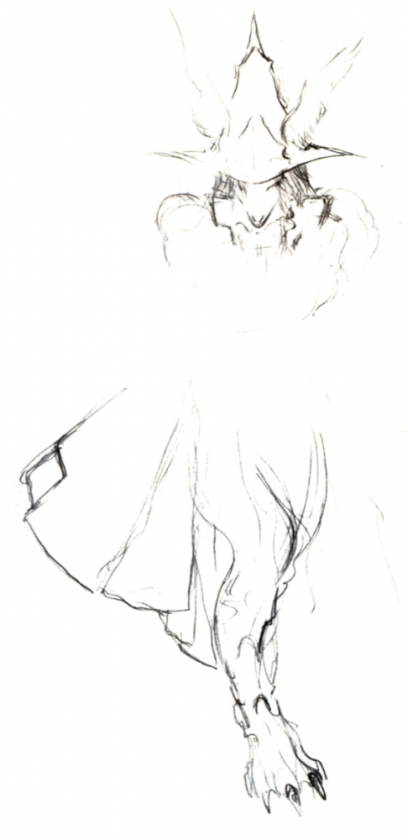 Freya Sketch from Final Fantasy IX by Yoshitaka Amano