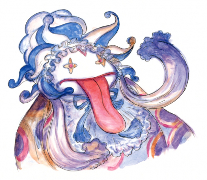 Quina concept art from Final Fantasy IX by Yoshitaka Amano