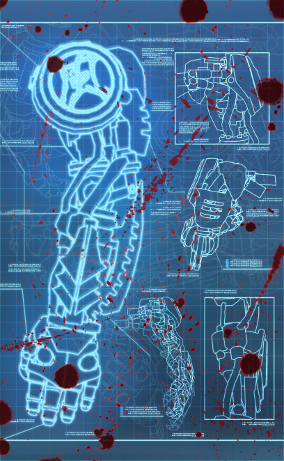 Cybernetic Arm concept art from Yaiba: Ninja Gaiden Z