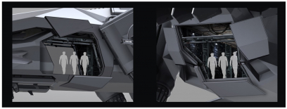 Alien Gunship concept art from The Bureau: XCOM Declassified by Sam Brown