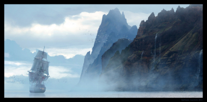 Lost Island concept art from Assassin's Creed IV: Black Flag by Raphael Lacoste