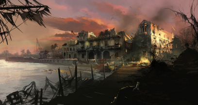 Multiplayer Town Concept art from Assassin's Creed IV: Black Flag