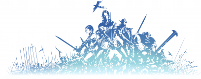 Logo concept art from Final Fantasy XI by Yoshitaka Amano