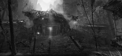 Gate concept art from Tomb Raider 2013