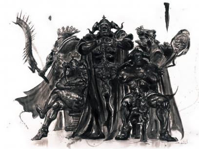 The Judges concept art from Final Fantasy XII by Yoshitaka Amano