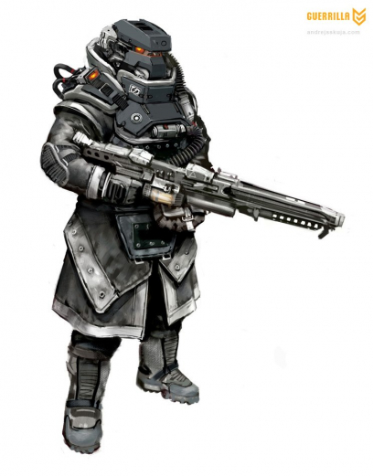 Trooper concept art from Killzone 3 by Andrejs Skuja