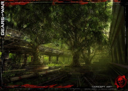 Conservatory concept art from Gears of War