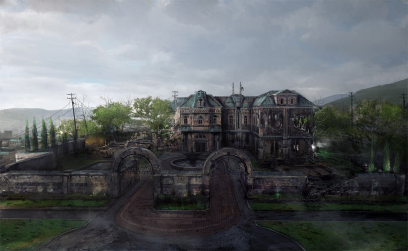 House Front concept art from Gears of War