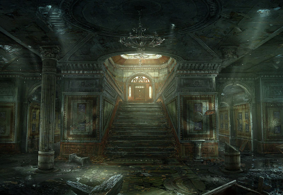 Stairs concept art from Gears of War by John Liberto