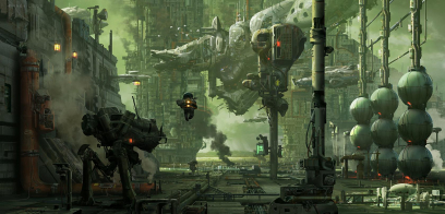 Environment Concept art from Hawken by Khang Le