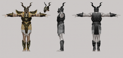 Artemis Armor Set concept art from God of War: Ascension by Anthony Jones
