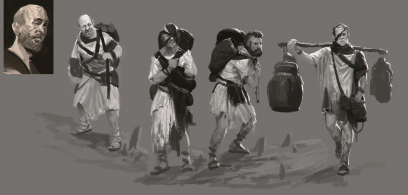 Civilian concept art from God of War: Ascension by Anthony Jones