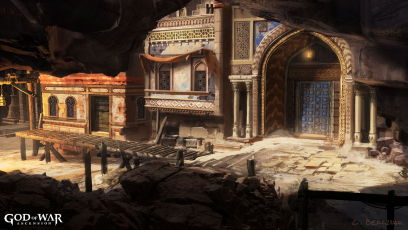 Environment Concept art from God of War: Ascension by Luke Berliner
