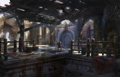 Environment Concept art from God of War: Ascension by Luke Berliner