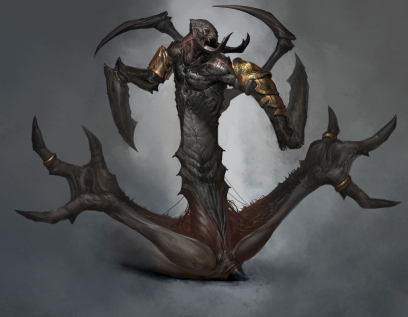 Aegaeon concept art from God of War: Ascension