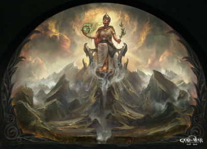 Mural concept art from God of War: Ascension by Cliff Childs