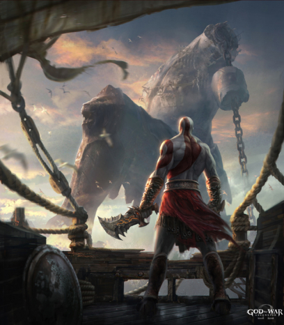 Approaching Delos concept art from God of War: Ascension by Cliff Childs