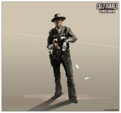 Character Concept art from Call of Juarez: Gunslinger by Wojciech Ostrycharz