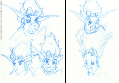 Jak Expression concept art from Jak and Daxter: The Precursor Legacy by Bob Rafei