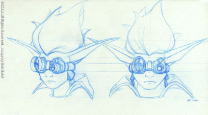 Jak Head Study concept art from Jak and Daxter: The Precursor Legacy by Bob Rafei