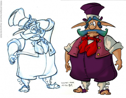 Mayor concept art from Jak and Daxter: The Precursor Legacy by Bob Rafei
